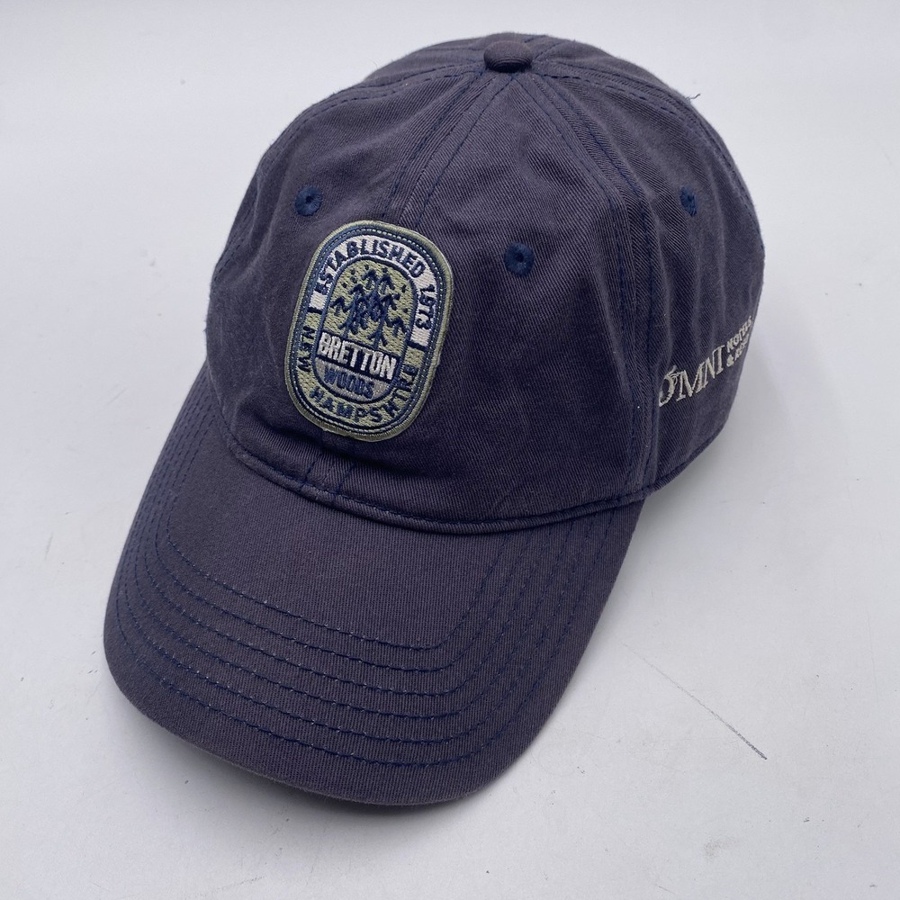 Bretton Woods New Hampshire Hat Faded Blue Strapback Cotton ‎ Slouch Cleaned VGC